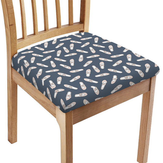 Pink Ballet Shoes Pattern Print Chair Cushion Cover