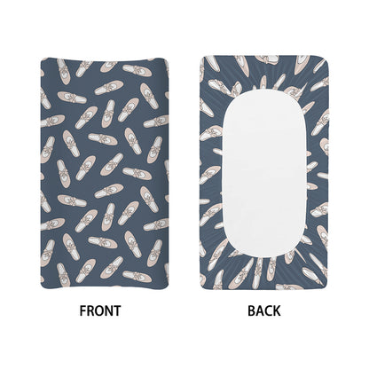 Pink Ballet Shoes Pattern Print Changing Pad Cover
