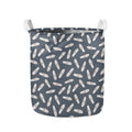 Pink Ballet Shoes Pattern Print Collapsible Laundry Basket