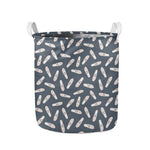 Pink Ballet Shoes Pattern Print Collapsible Laundry Basket