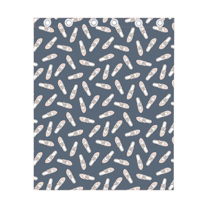 Pink Ballet Shoes Pattern Print Curtain