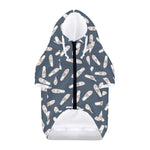 Pink Ballet Shoes Pattern Print Dog Zip Up Hoodie