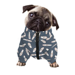 Pink Ballet Shoes Pattern Print Dog Zip Up Jacket