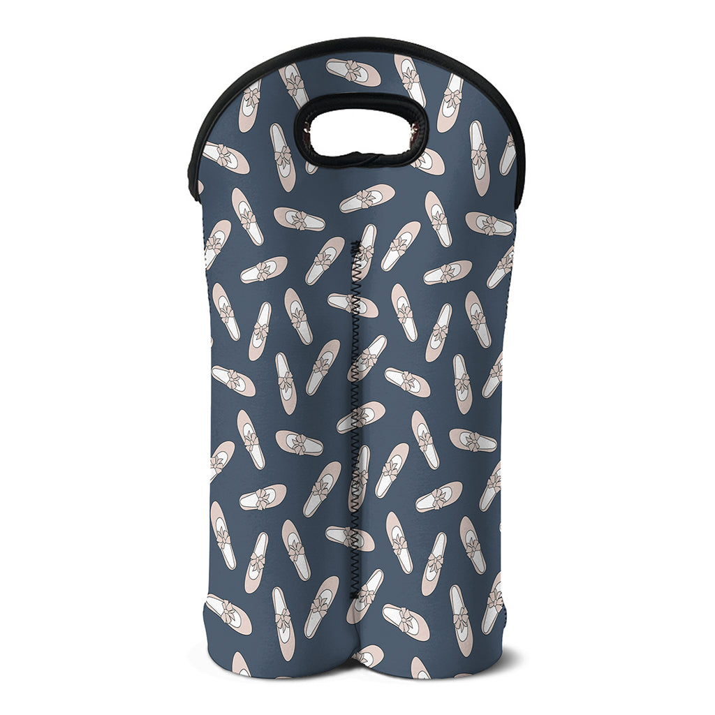 Pink Ballet Shoes Pattern Print Double Neoprene Wine Tote