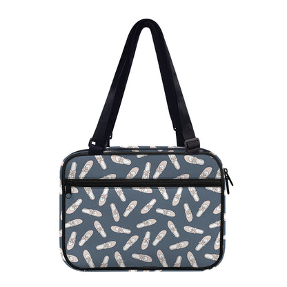Pink Ballet Shoes Pattern Print Double Strap Bible Bag