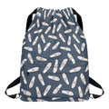 Pink Ballet Shoes Pattern Print Drawstring Backpack