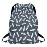 Pink Ballet Shoes Pattern Print Drawstring Backpack