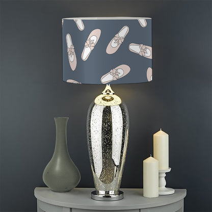 Pink Ballet Shoes Pattern Print Drum Lamp Shade