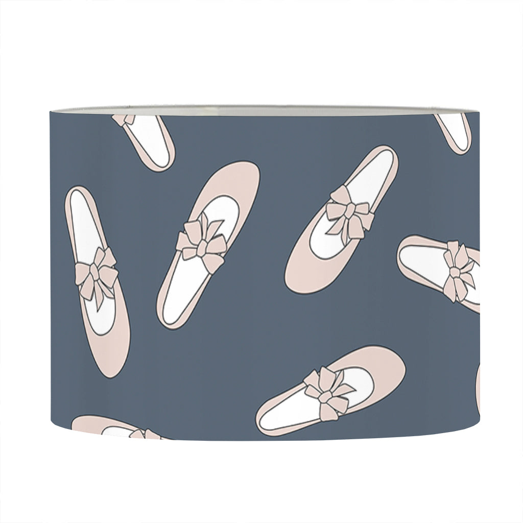 Pink Ballet Shoes Pattern Print Drum Lamp Shade