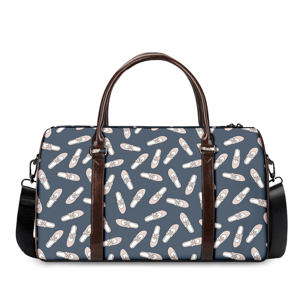 Pink Ballet Shoes Pattern Print Duffle Bag