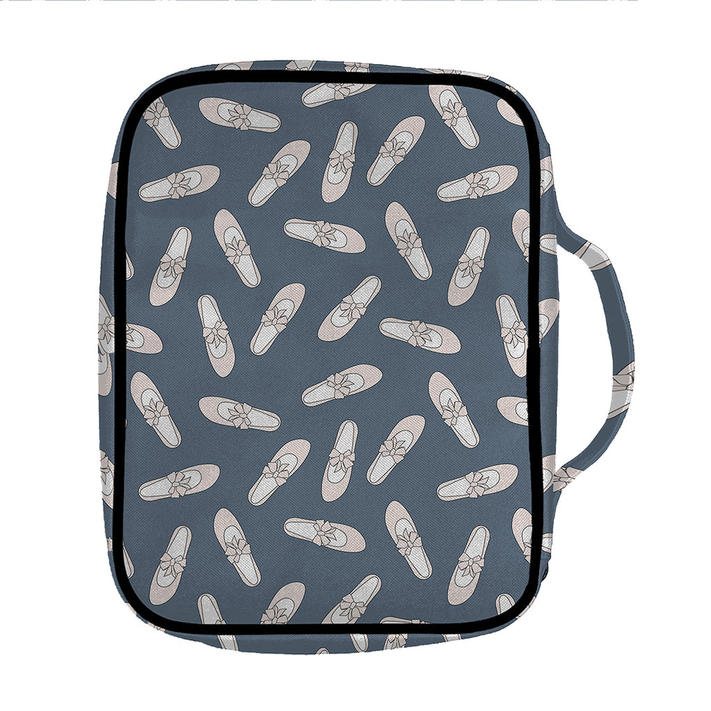 Pink Ballet Shoes Pattern Print Front Pocket Bible Bag