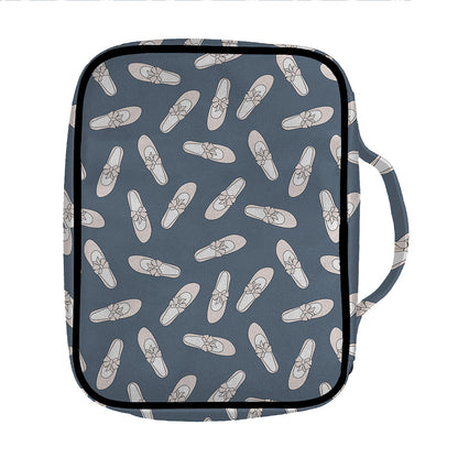 Pink Ballet Shoes Pattern Print Front Pocket Bible Bag