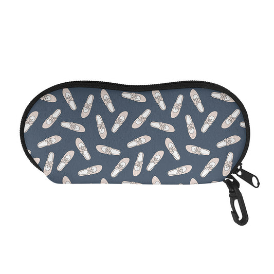 Pink Ballet Shoes Pattern Print Glasses Case