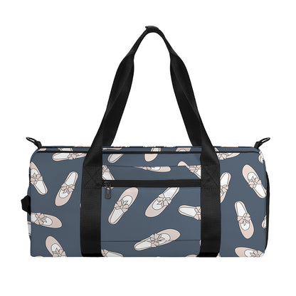 Pink Ballet Shoes Pattern Print Gym Bag