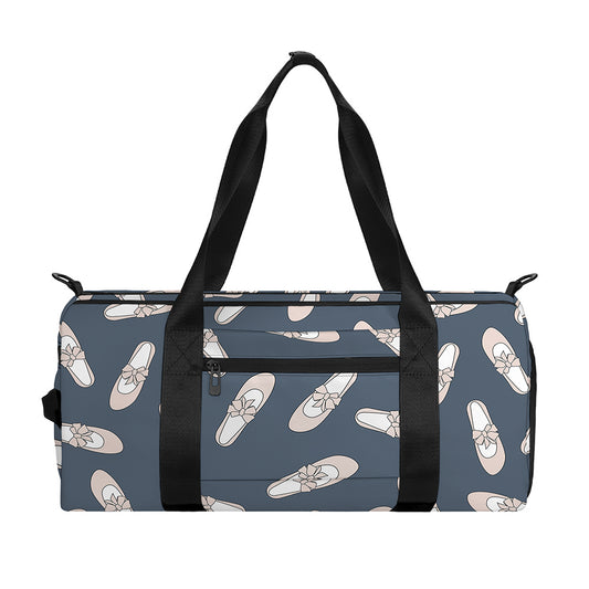 Pink Ballet Shoes Pattern Print Gym Bag