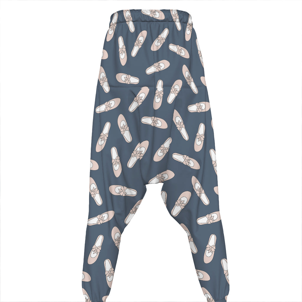 Pink Ballet Shoes Pattern Print Hammer Pants