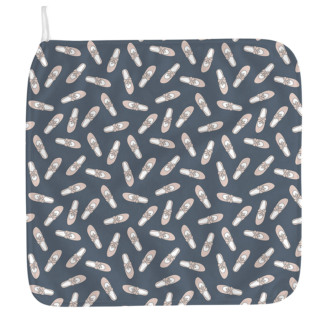 Pink Ballet Shoes Pattern Print Hand Towel