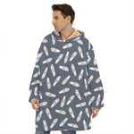 Pink Ballet Shoes Pattern Print Hoodie Blanket