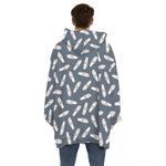 Pink Ballet Shoes Pattern Print Hoodie Blanket