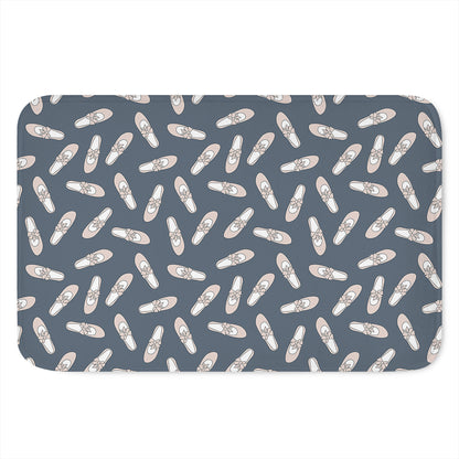 Pink Ballet Shoes Pattern Print Indoor Door Mat