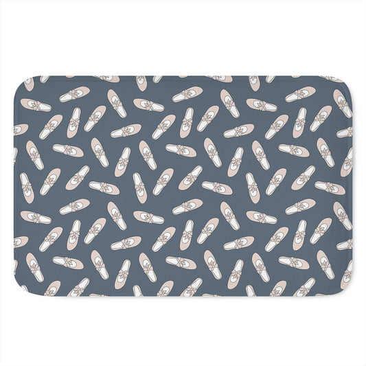 Pink Ballet Shoes Pattern Print Indoor Door Mat