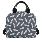 Pink Ballet Shoes Pattern Print Insulated Lunch Bag
