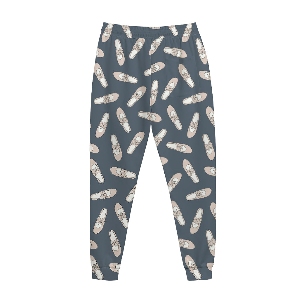 Pink Ballet Shoes Pattern Print Jogger Pants