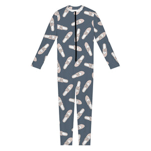 Pink Ballet Shoes Pattern Print Jumpsuit