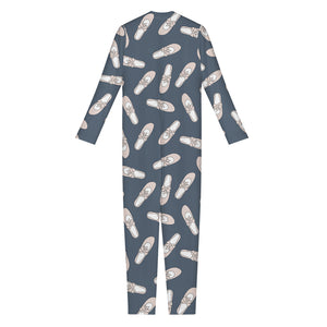 Pink Ballet Shoes Pattern Print Jumpsuit