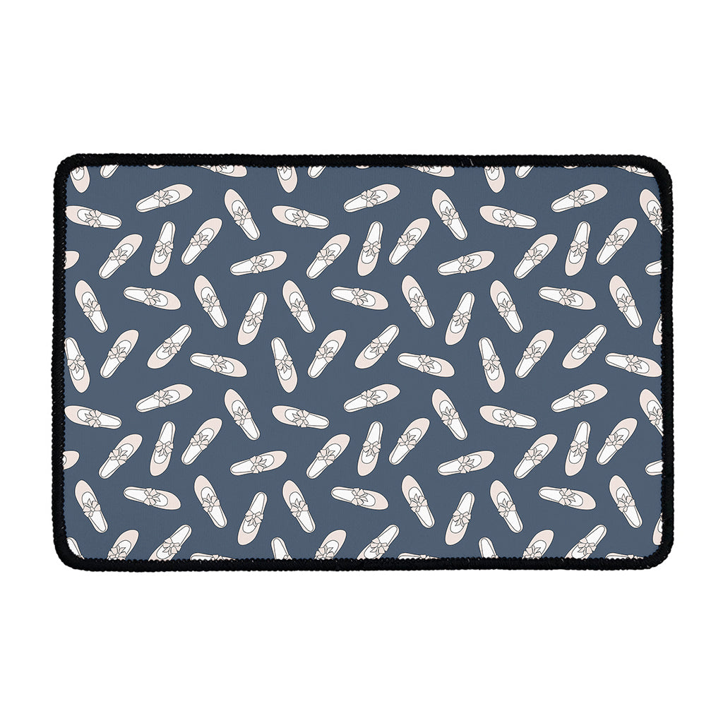 Pink Ballet Shoes Pattern Print Kitchen Mat