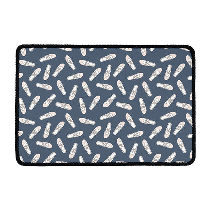 Pink Ballet Shoes Pattern Print Kitchen Mat