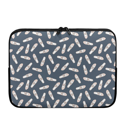 Pink Ballet Shoes Pattern Print Laptop Sleeve