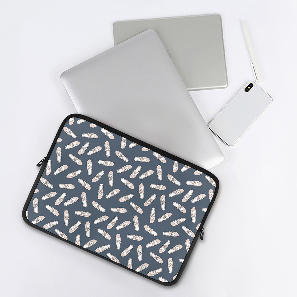 Pink Ballet Shoes Pattern Print Laptop Sleeve