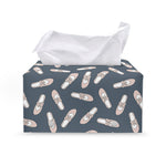 Pink Ballet Shoes Pattern Print Leather Tissue Box Cover