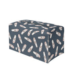 Pink Ballet Shoes Pattern Print Leather Tissue Box Cover