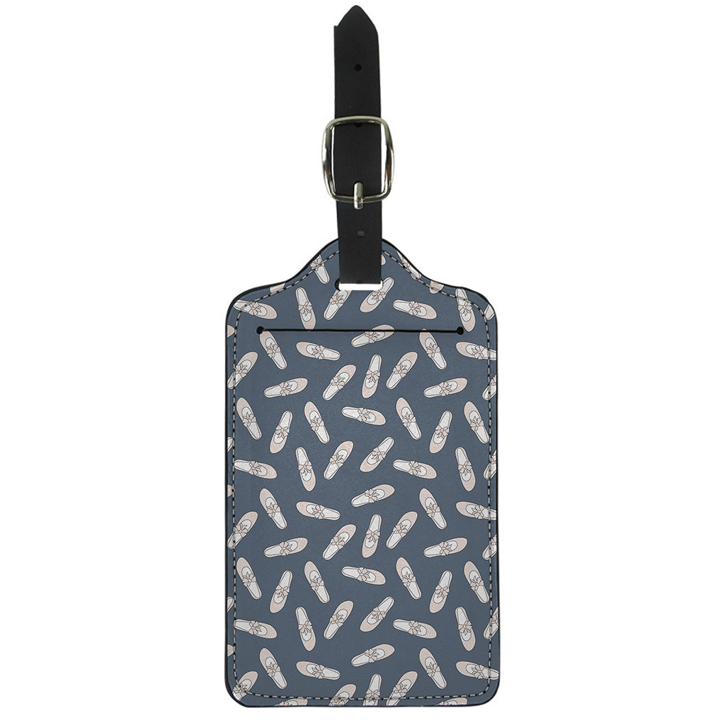Pink Ballet Shoes Pattern Print Luggage Tag