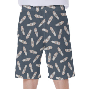 Pink Ballet Shoes Pattern Print Men's Beach Shorts