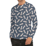 Pink Ballet Shoes Pattern Print Men's Long Sleeve Rash Guard