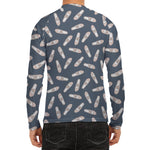 Pink Ballet Shoes Pattern Print Men's Long Sleeve Rash Guard