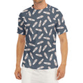 Pink Ballet Shoes Pattern Print Men's Short Sleeve Rash Guard