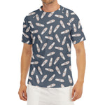 Pink Ballet Shoes Pattern Print Men's Short Sleeve Rash Guard