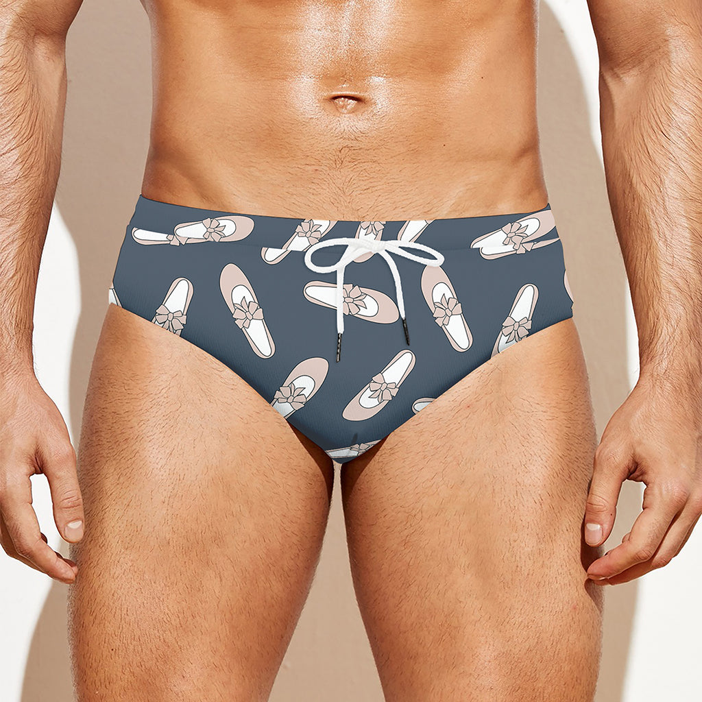 Pink Ballet Shoes Pattern Print Men's Swim Briefs