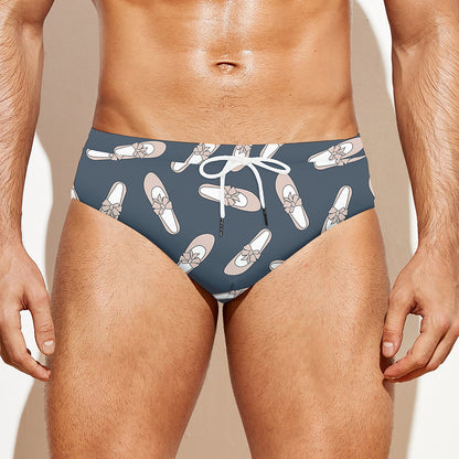 Pink Ballet Shoes Pattern Print Men's Swim Briefs