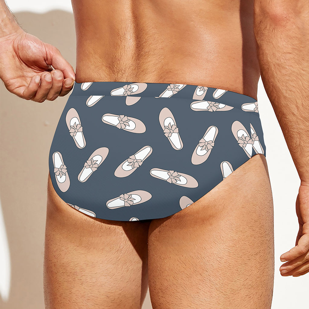 Pink Ballet Shoes Pattern Print Men's Swim Briefs