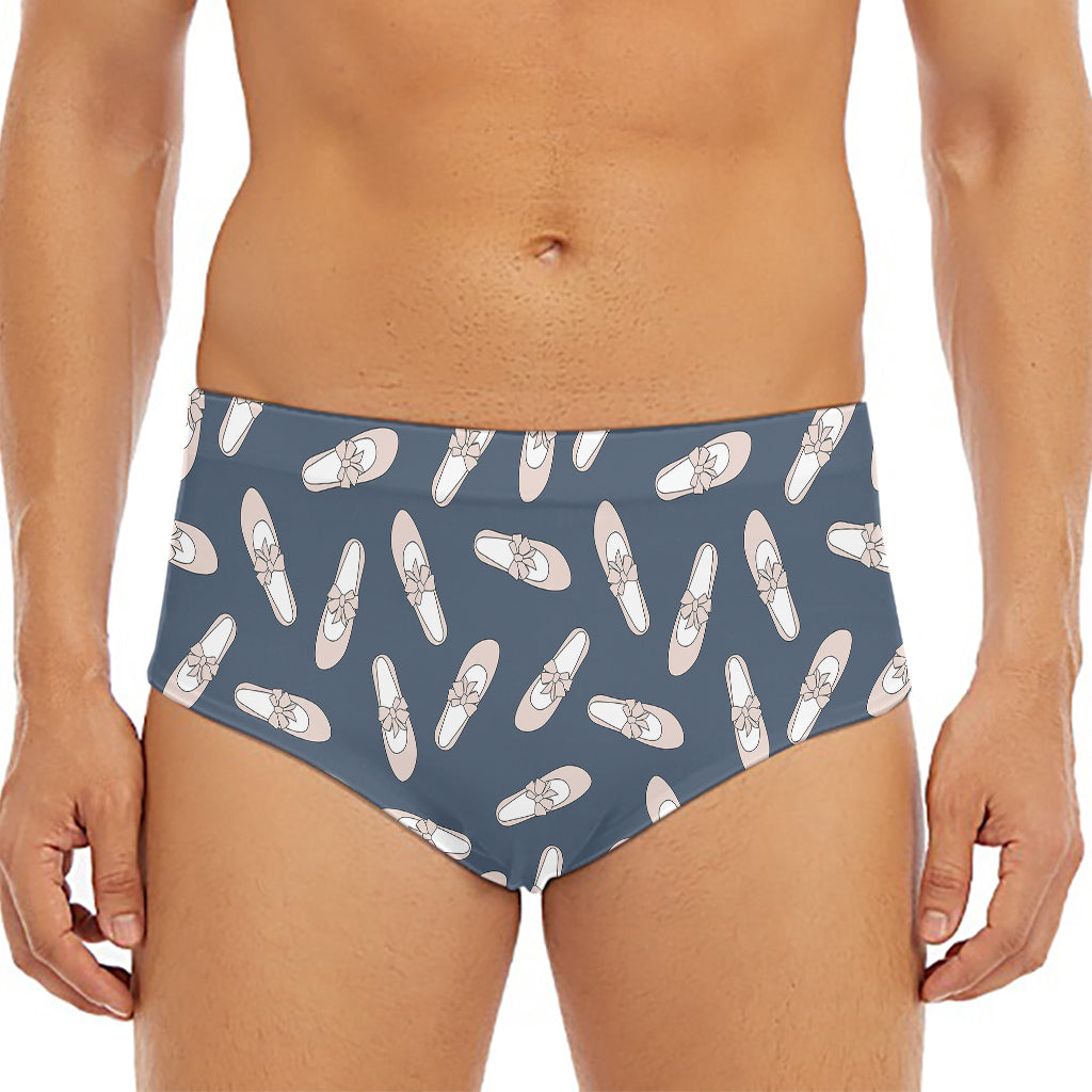 Pink Ballet Shoes Pattern Print Men's Triangle Swim Briefs