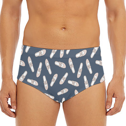 Pink Ballet Shoes Pattern Print Men's Triangle Swim Briefs