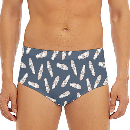 Pink Ballet Shoes Pattern Print Men's Triangle Swim Briefs
