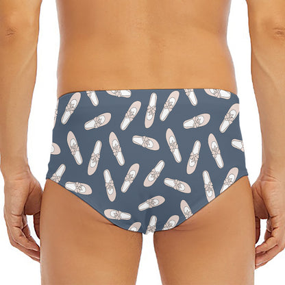Pink Ballet Shoes Pattern Print Men's Triangle Swim Briefs