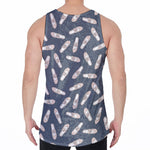 Pink Ballet Shoes Pattern Print Men's Velvet Tank Top