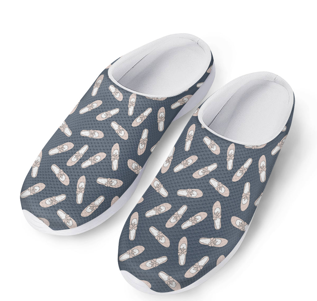 Pink Ballet Shoes Pattern Print Mesh Casual Shoes